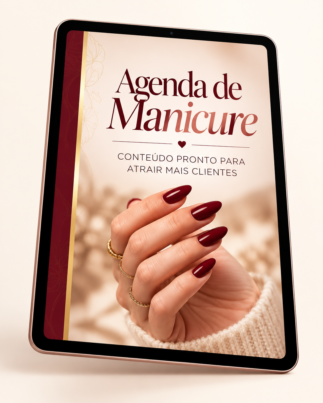 Capa da Agenda de Manicure em tablet